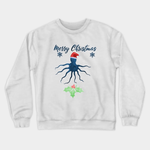 Christmas Octopus Crewneck Sweatshirt by TheJollyMarten